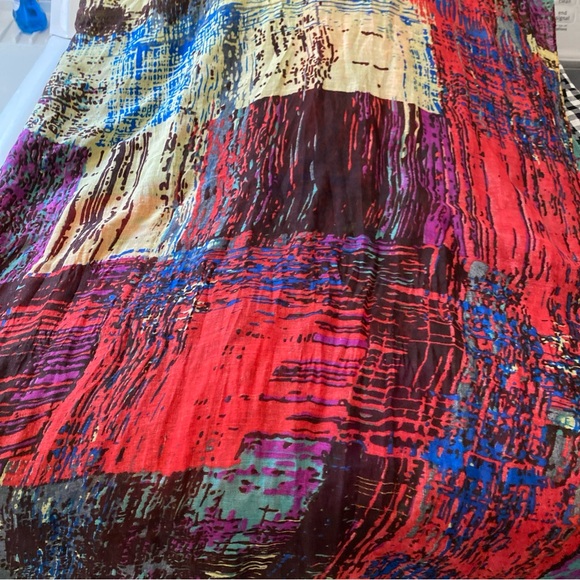 Multicolor Abstract Scarf - Picture 4 of 6
